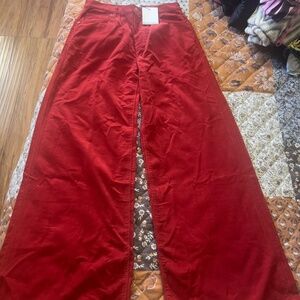 Reformation | Eden wide Leg Corduroy Pants | Sun-dried Tomato